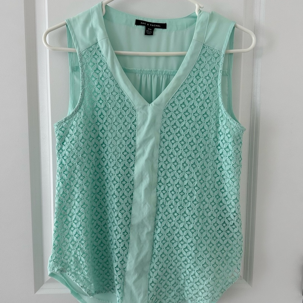 Aqua sleeveless tank